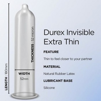 Durex Invisible Extra Lubricated kondoomd