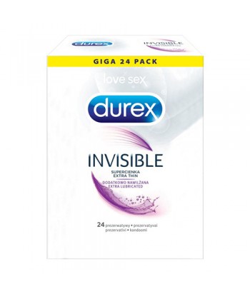 Durex Invisible Extra Lubricated 24