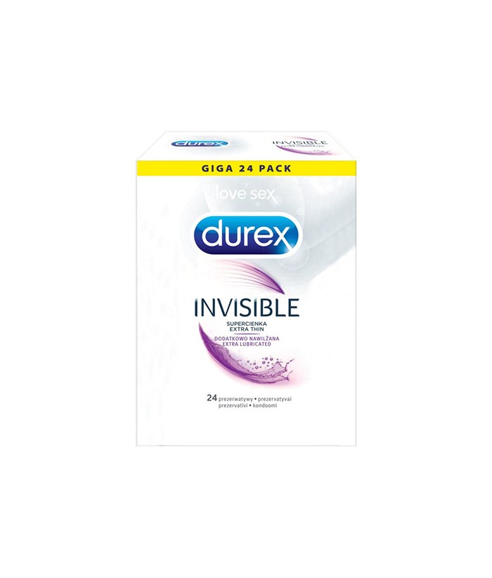 Durex Invisible Extra Lubricated 24